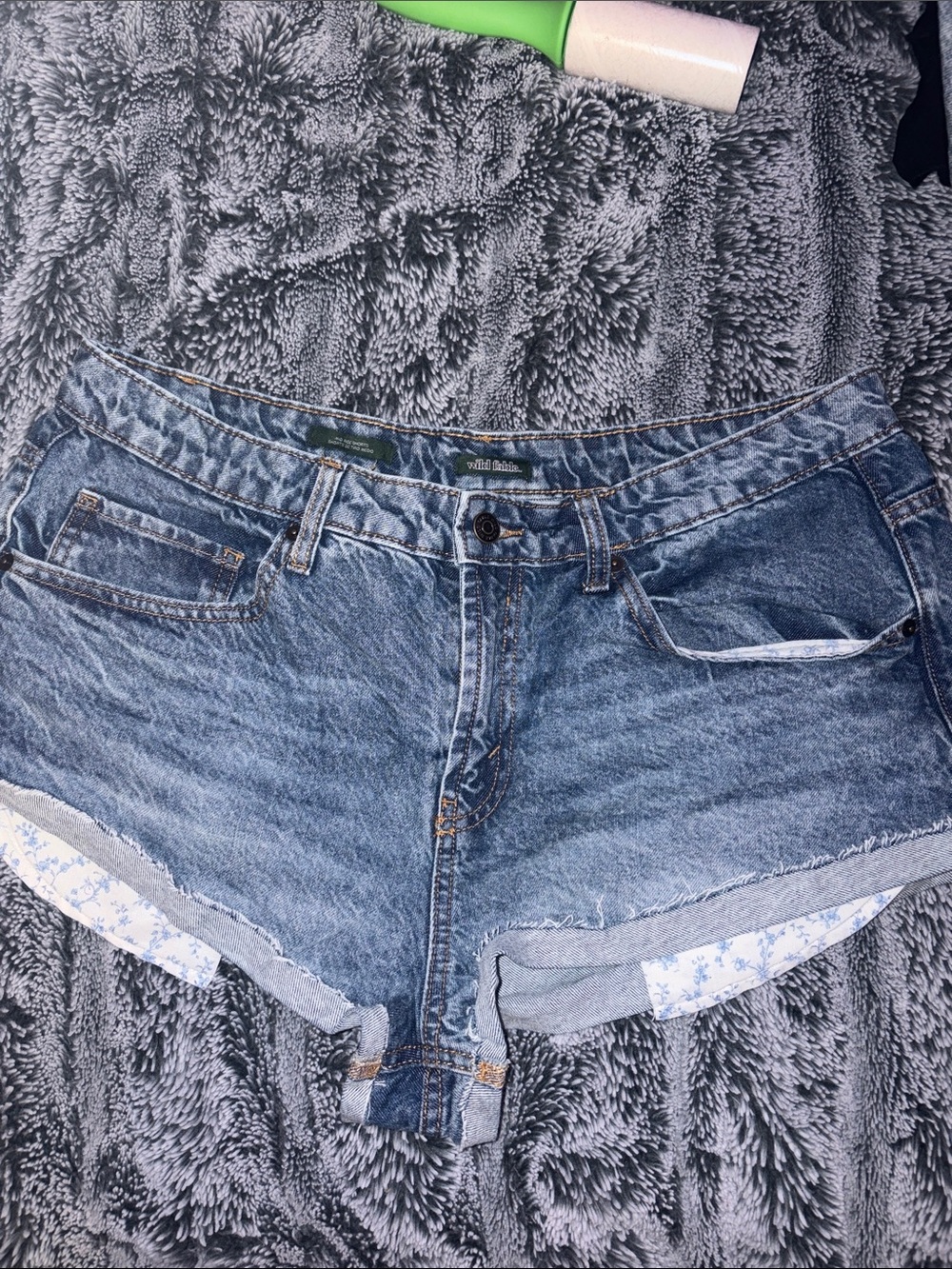 Wild Fable jean shorts with floral pockets